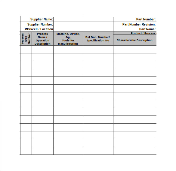 FREE 6+ Sample Control Plan Templates in PDF MS Word Excel