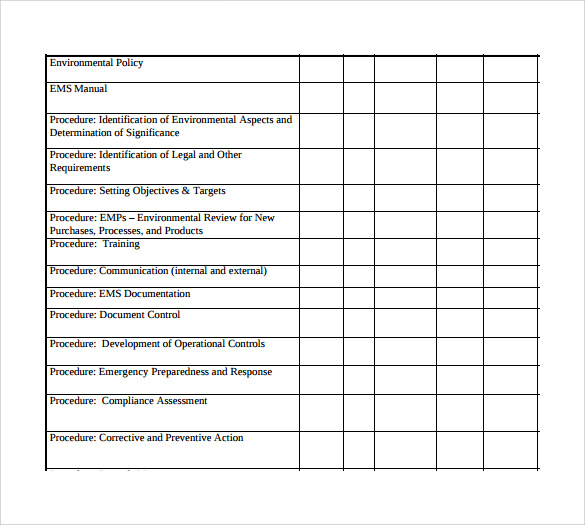 sample control plan template