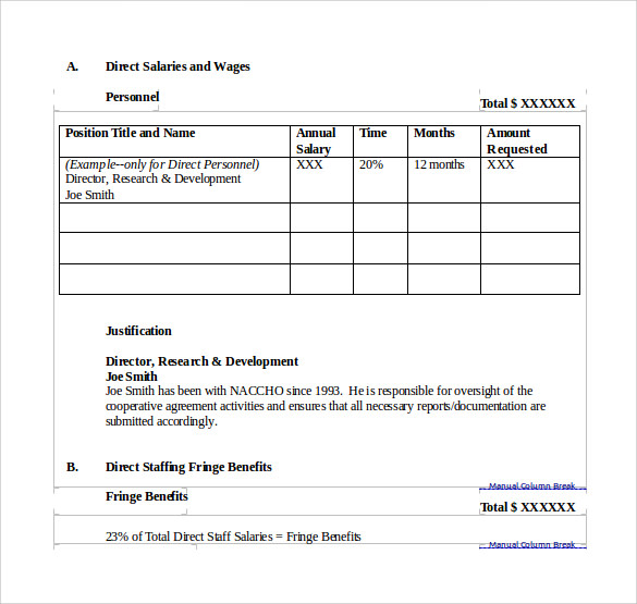 professional budget proposal template