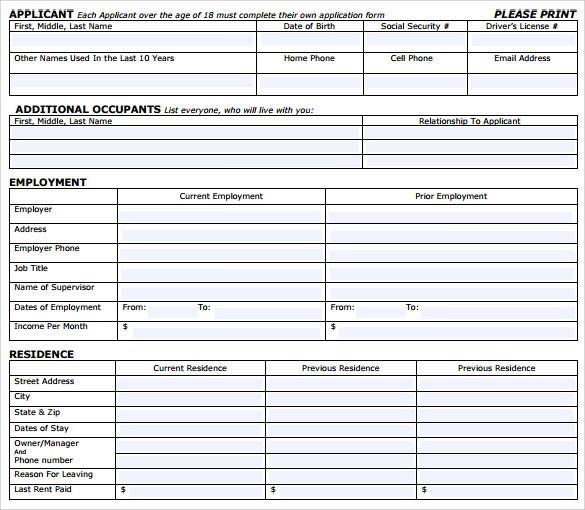 home rental agreement template