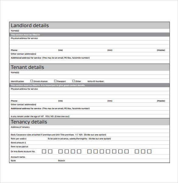 Downloadable Simple Tenancy Agreement Template