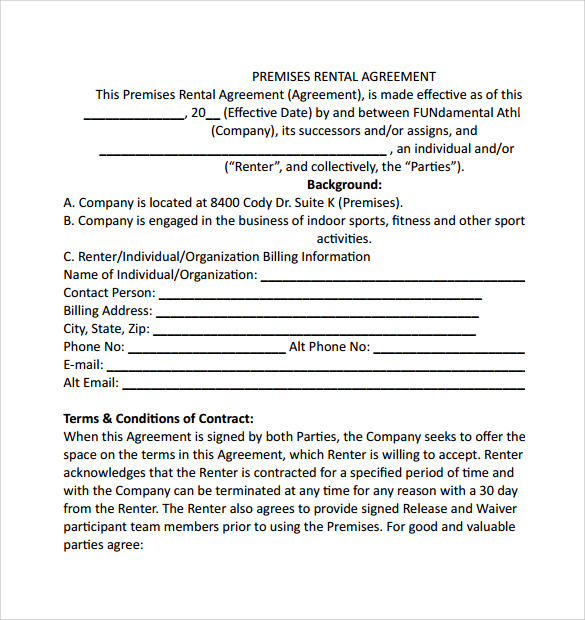 free 5 sample simple rental agreement templates in pdf