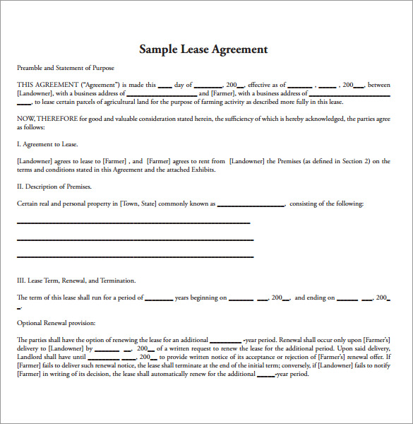 FREE 16 Sample Land Lease Agreement Templates In PDF MS Word 