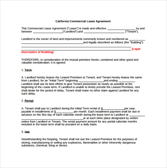 FREE 10+ Office Lease Agreement Templates in MS Word Google Docs