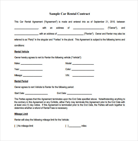 free 5 car lease agreement templates in ms word pdf pages google docs