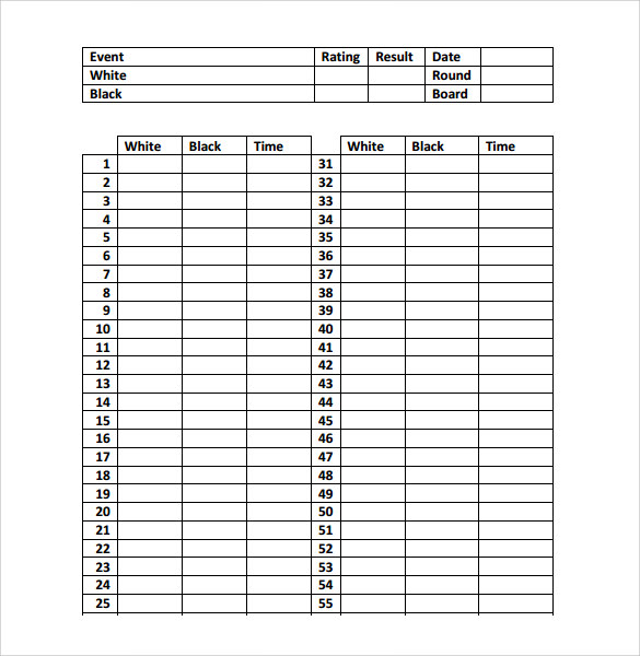 chess score sheet