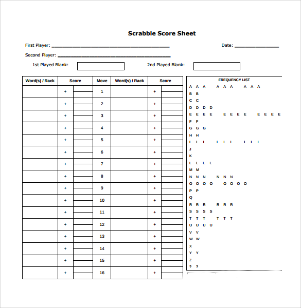 scrabble score sheet sample