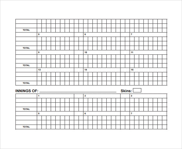 cricket score sheet excel free download