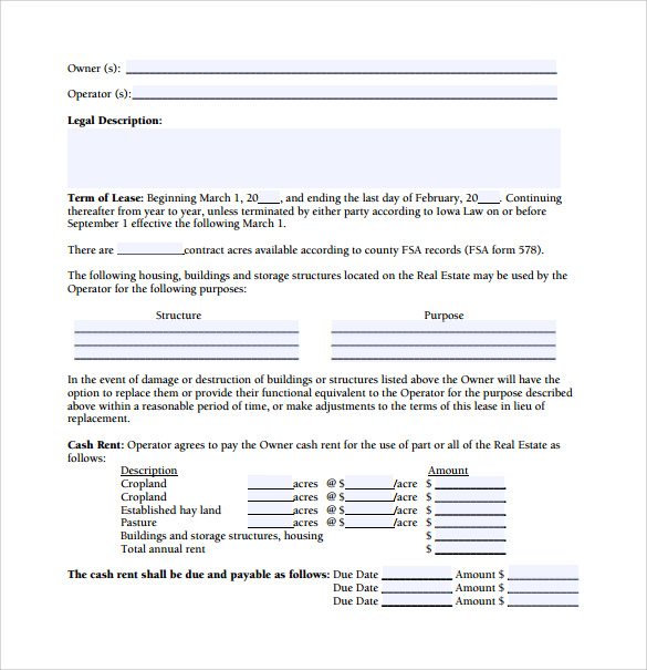 FREE 11+ Owner Operator Lease Agreement Templates in PDF MS Word