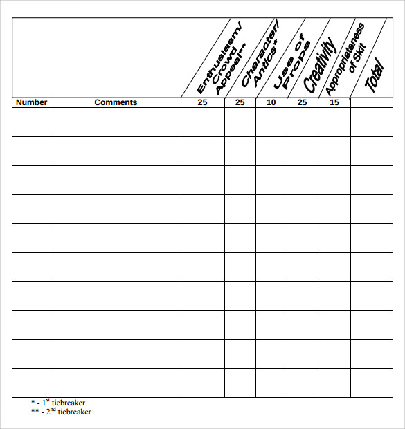 7+ Sample Cheer Leading Tryout Score Sheets Sample Templates