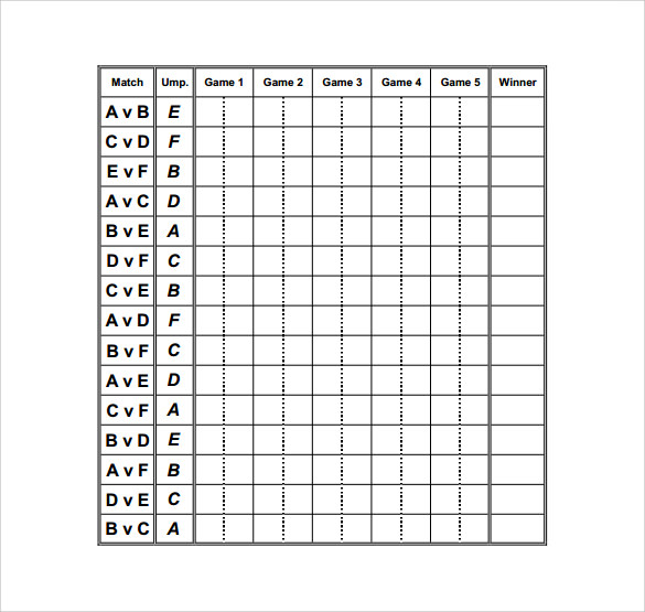 tennis score sheet download