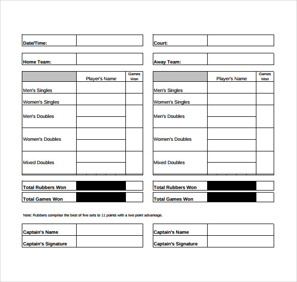 9 Free Sample Tennis Score Sheet Templates Samples Pr vrogue.co