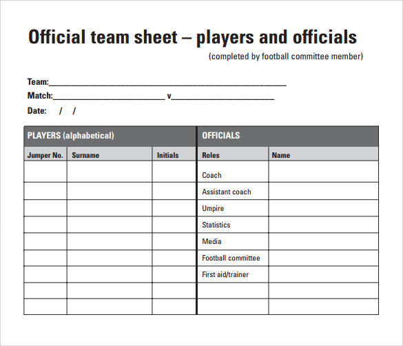 football score sheet download