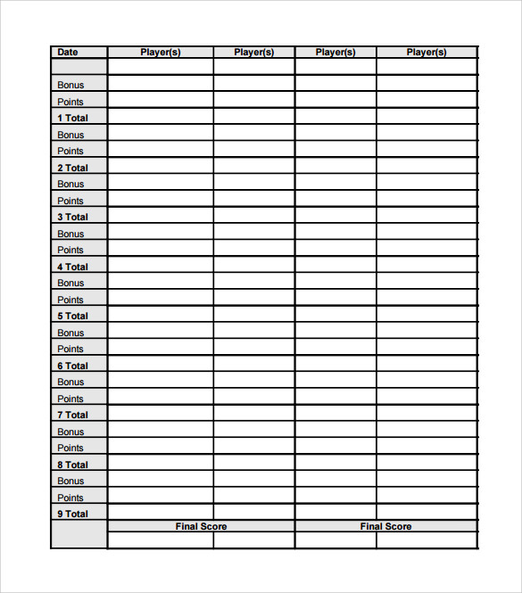 sample canasta score sheet