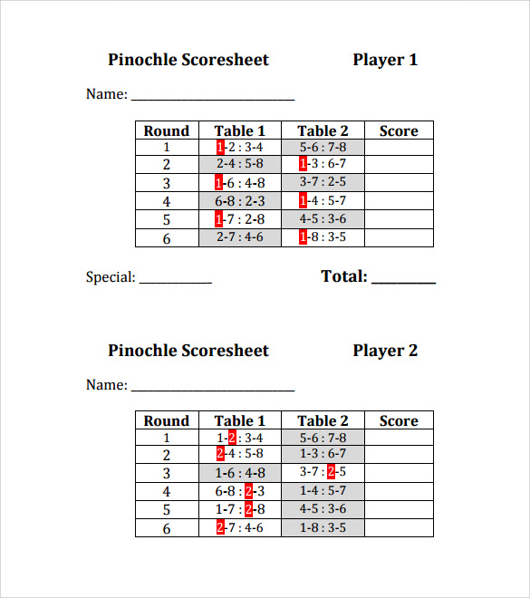 7-sample-pinochle-score-sheets-sample-templates