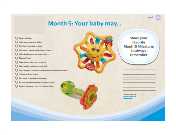 5 month old baby milestones chart