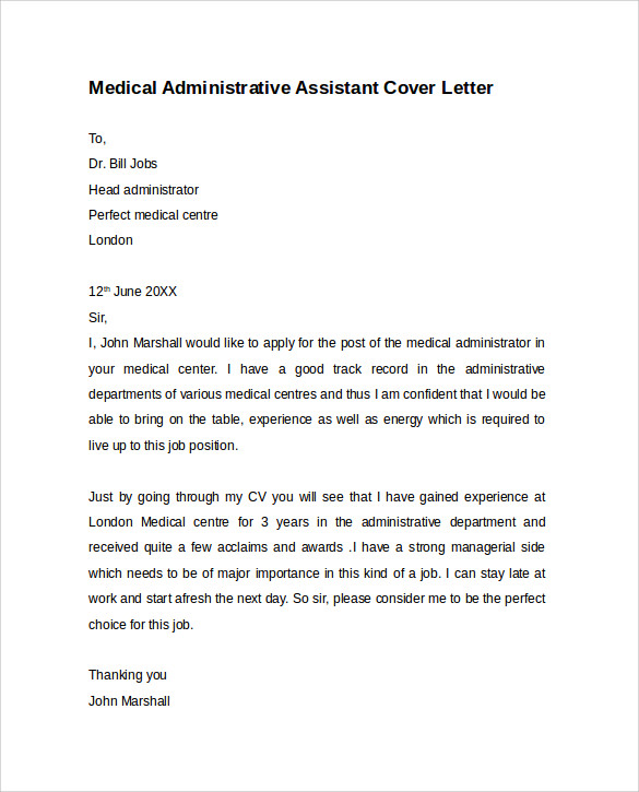 Sample Cover Letter Of Administrative Assistant Viral Update