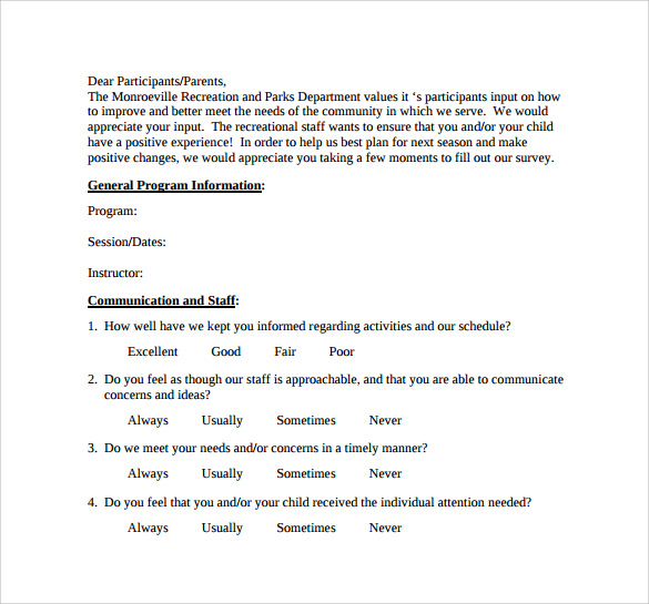 download program evaluation form pdf