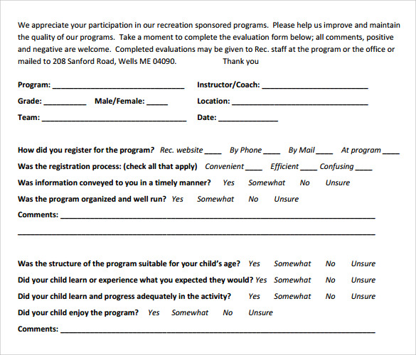 simple program evaluation form1
