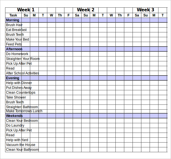 monthly rota template excel