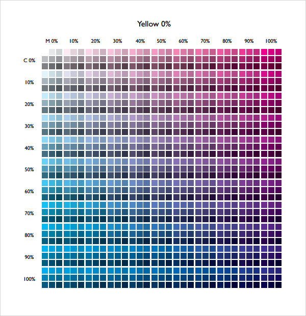cmyk color chart template free download