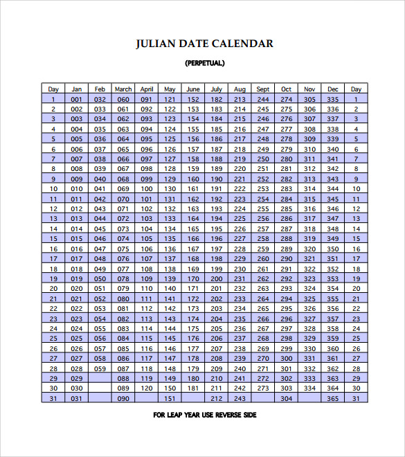 free sample julian calendar1