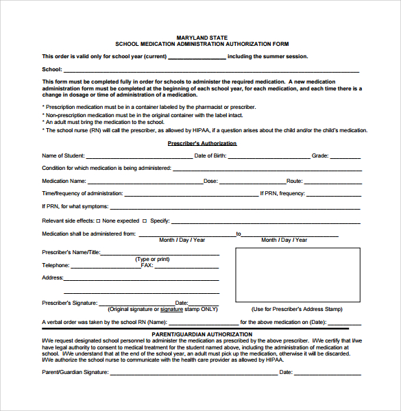 15 School Medical Form Templates to Download for Free Sample Templates