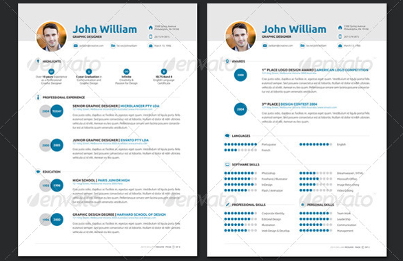 in design designer resume template