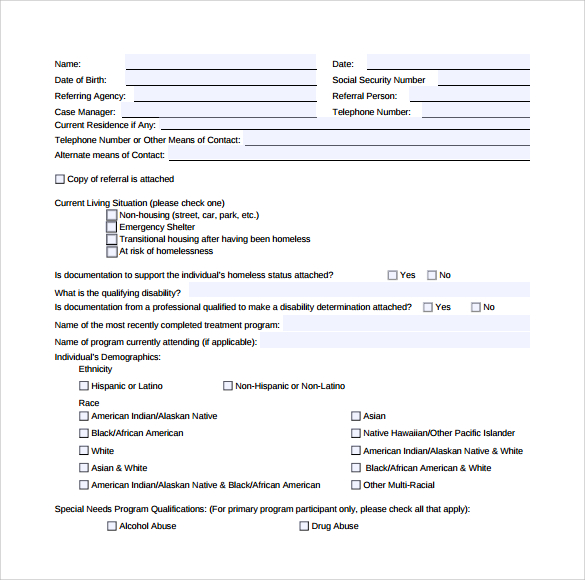 Free 10 Sample Rental Assistance Forms In Pdf Ms Word 2350