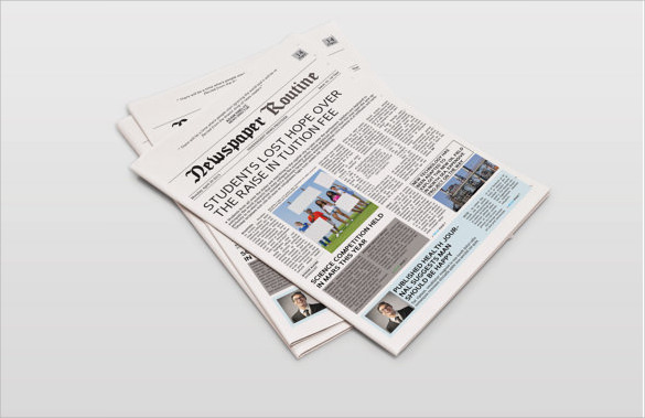 newspaper front page template word1