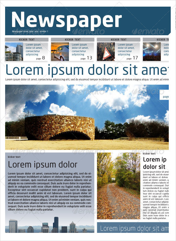 FREE 8+ Sample Newspaper Layouts in InDesign PDF