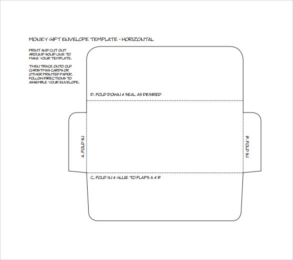 Cash Gift Envelope Template