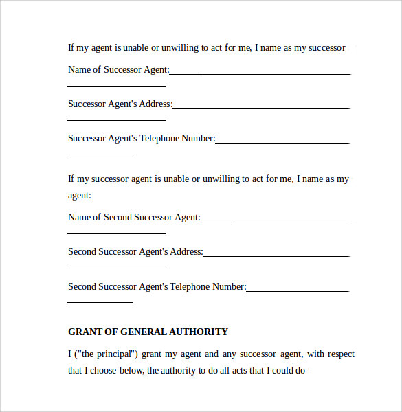 download limited power attorney form