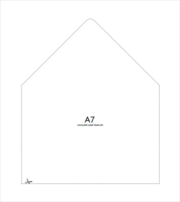 a7 envelope liner template