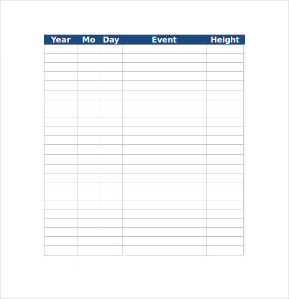 office excel timeline template
