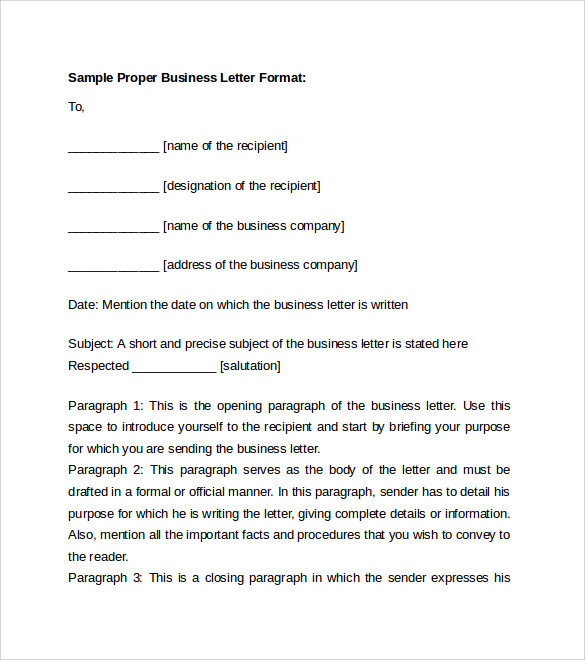 sample proper business letter format1