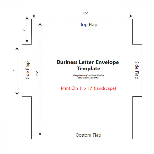 11 Letter Envelope Templates – Samples ,Examples & Formats | Sample ...