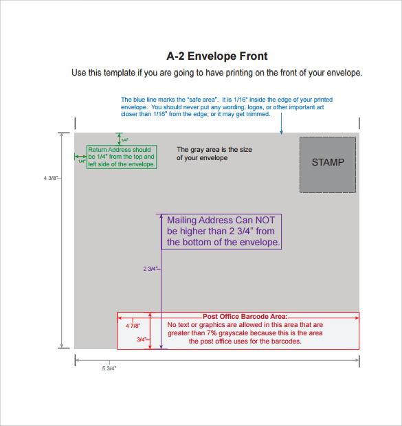 A2 Envelope Template Indesign HQ Printable Documents