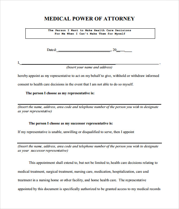 Where To Get A Medical Power Of Attorney Form