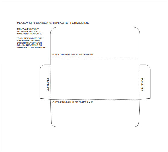 money envelope template with design