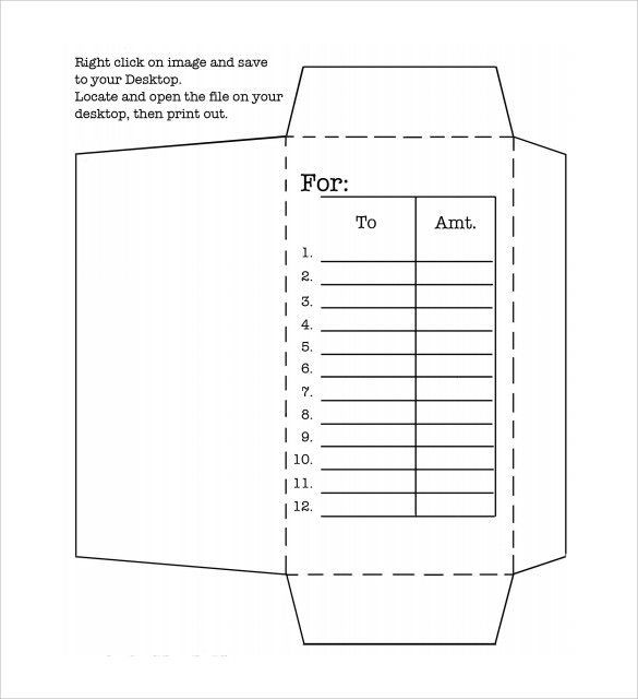 Money Envelope Template HQ Printable Documents