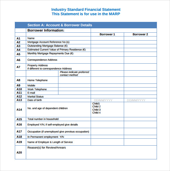 sample contribution income statement