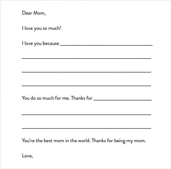 letter format for kids template