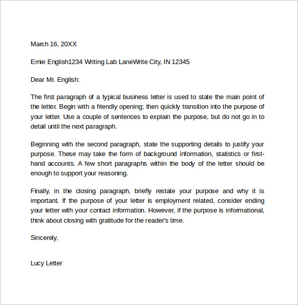 basic business letter