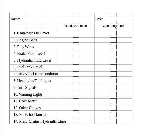 excel checklist template to download