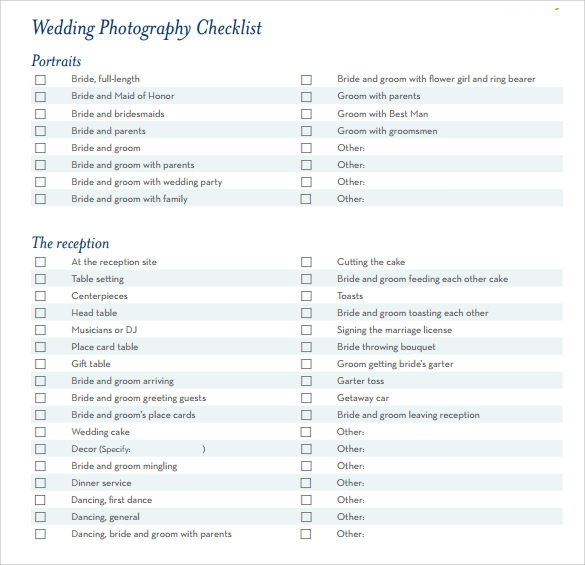 FREE 6+ Sample Wedding Planning Checklists in PDF | MS Word | Google Docs | Pages