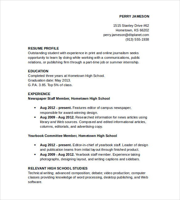 word resume templates 9 samples examples format