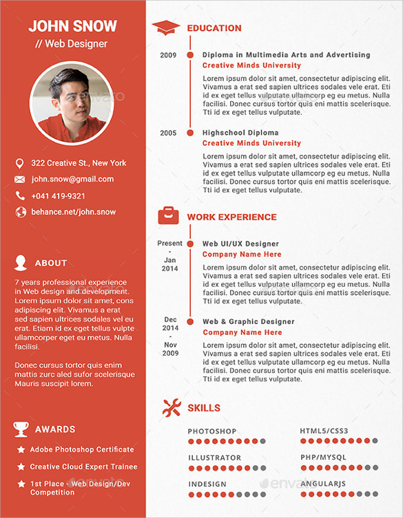 Designer Resume Template - 9+ Samples , Examples , Format | Sample ...