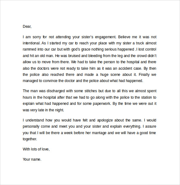 Love letter apology