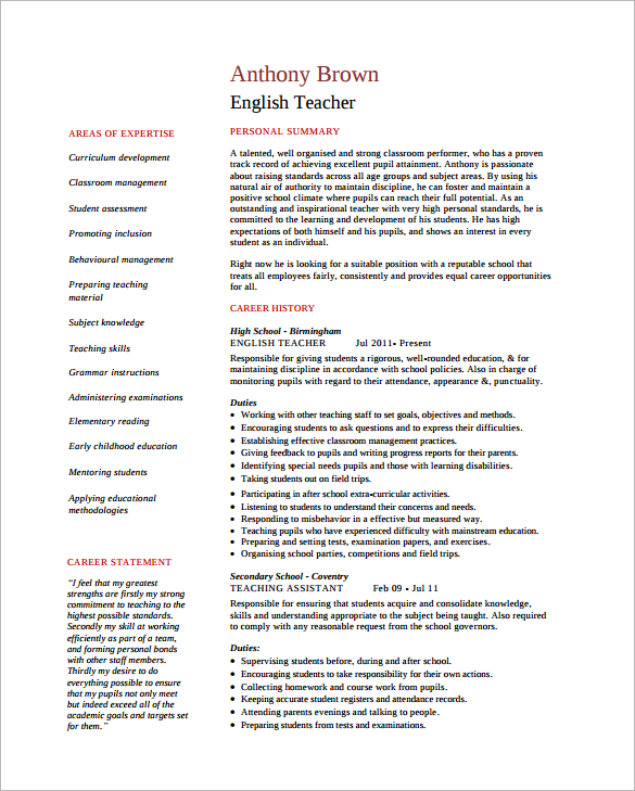 writing tutor resume description